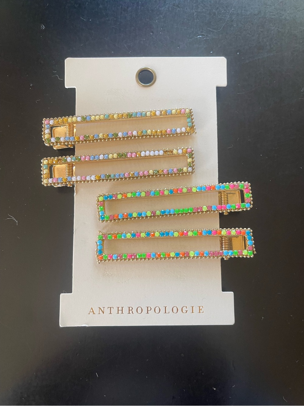 Anthropologie Beaded Hair Clip Set